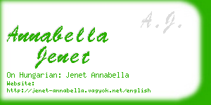 annabella jenet business card